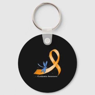 Porte-clés Hippie Dragonfly Orange Ribbon Leukemia Sensibilis