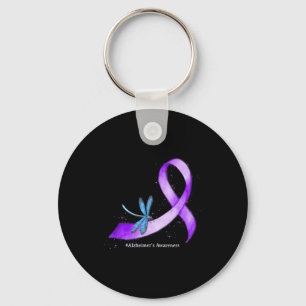 Porte-clés Hippie Dragonfly Purple Ribbon Heims Sensibilisati