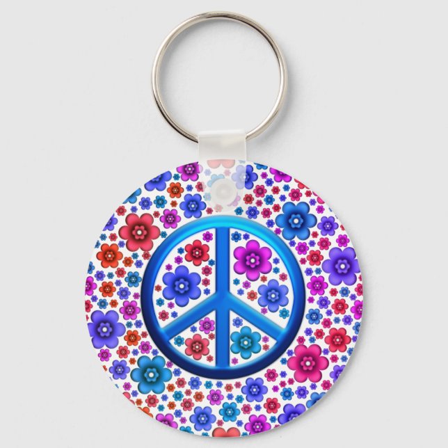 Porte-clés Hippie Peace Sign (Recto)
