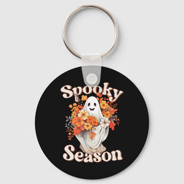 Porte-clés Hippie rétro Halloween mignonne Feu Saison Éffraya (Recto)