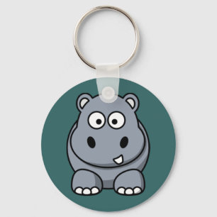Porte-clés Hippo de dessin