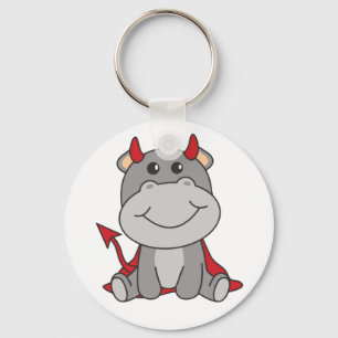 Porte-clés Hippo Halloween Cute Devil Costume sorcier Porte -