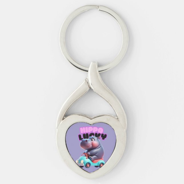 Porte-clés Hippo Lucky Metal Porte - clé (Devant)