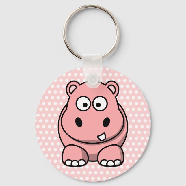 Porte-clés Hippo rose mignon (Recto)
