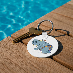 Porte-clés Hippopotame En Bikini