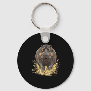 Porte-clés Hippopotame hippopotame pour maman papa enfants an