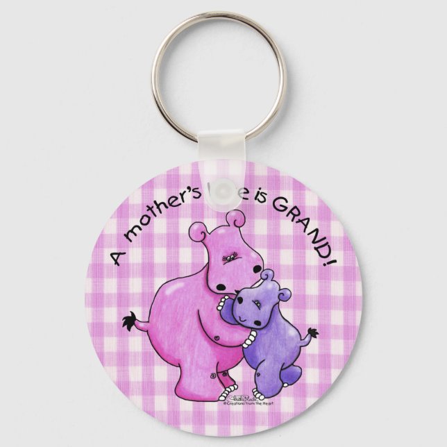 Porte-clés Hippos-A Mother's love is grand! (Recto)