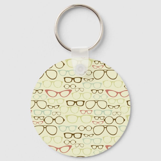 Porte-clés Hipster rétro Eyeglass (Recto)