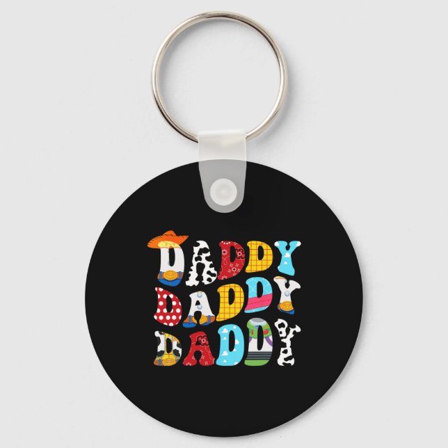 Porte-clés Histoire Daddy Toy Boy Histoire Papa Fête des père (Recto)