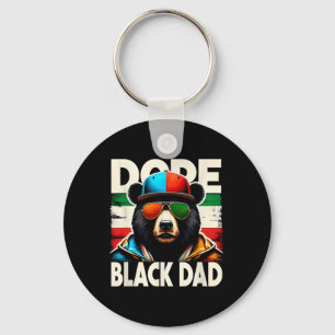 Porte-clés Histoire noire Papa drôle noir Papa ours noir drôl