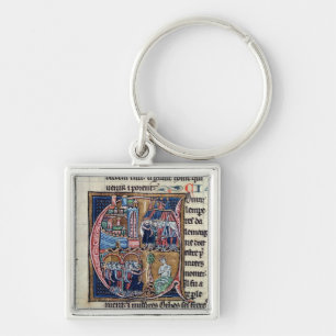 Porte-clés Historiated parafent "C" dépeignant Conrad III
