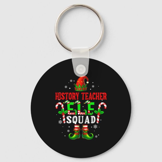 Porte-clés History Teacher Elf Squad Xmas Elf Hat Scute Ss Cu (Recto)