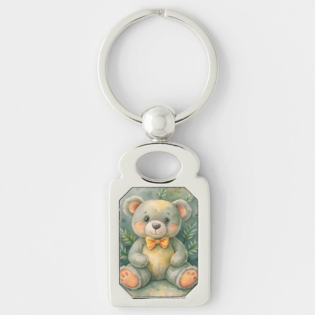 Porte-clés Hiver bleu avec les cerfs (Devant)