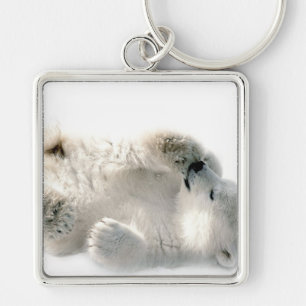 Porte-clés Hiver congelé arctique animal mignon de CUB d'ours