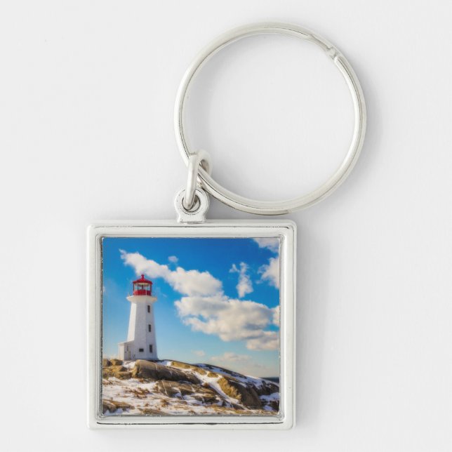 Porte-clés Hiver du phare | en crique de Peggy, la (Devant)