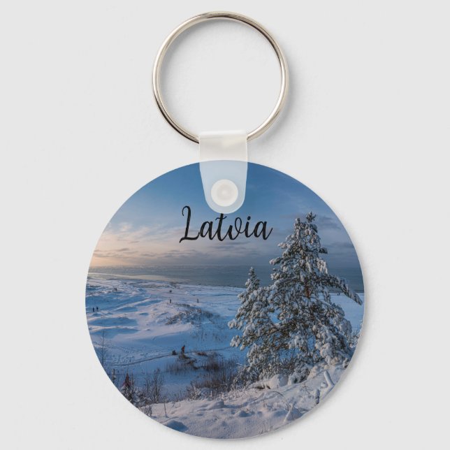 Porte-clés Hiver neigeux Côte balte (Recto)