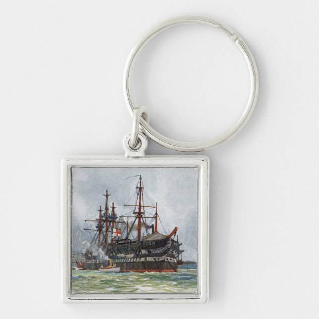 Porte-clés HMS Implacable un navire de troisième rang de 74 c (Devant)