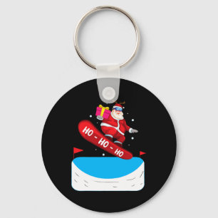 Porte-clés Ho Ho Ho Père Noël Snowboardeur Snowboard Moves la