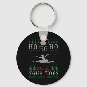 Porte-clés Ho Ho Ho Pointe Tes orteils Vilain Ballet De Noël