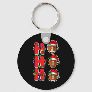 Porte-clés Ho Ho Ho Santa Hat Football Ball Christmas Fun Men
