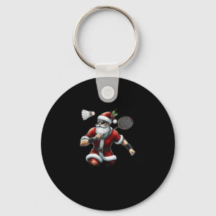 Porte-clés Ho Ho Tenez Ma Navette_ Père Noël Badminton Mignon
