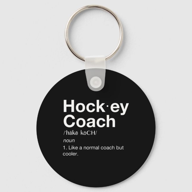 Porte-clés Hockey Coach Fun Sport Coach Définition (Recto)