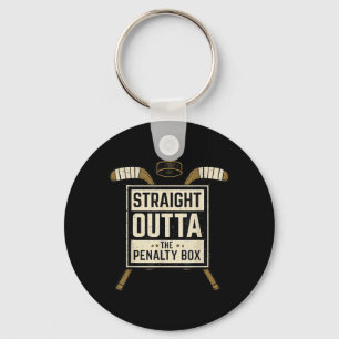 Porte-clés Hockey direct de la boîte de pénalité drôle hommes