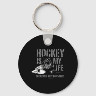 Porte-clés Hockey est ma vie - L'amour d'un joueur de hockey