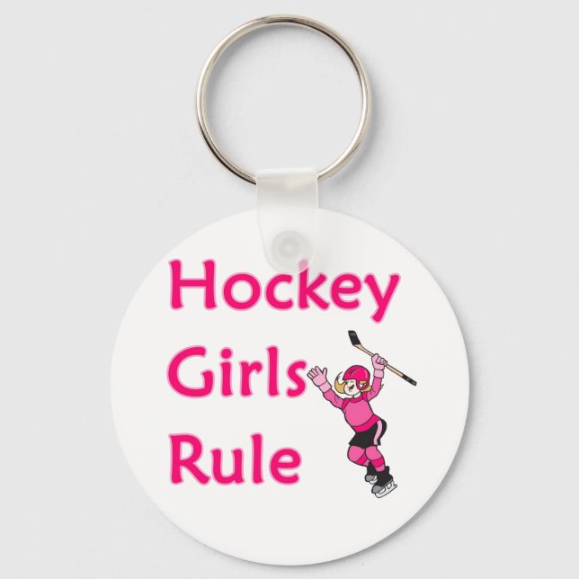 Porte-clés Hockey Girls Rule (Recto)