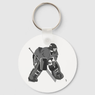 Porte-clés Hockey Grey Goalie