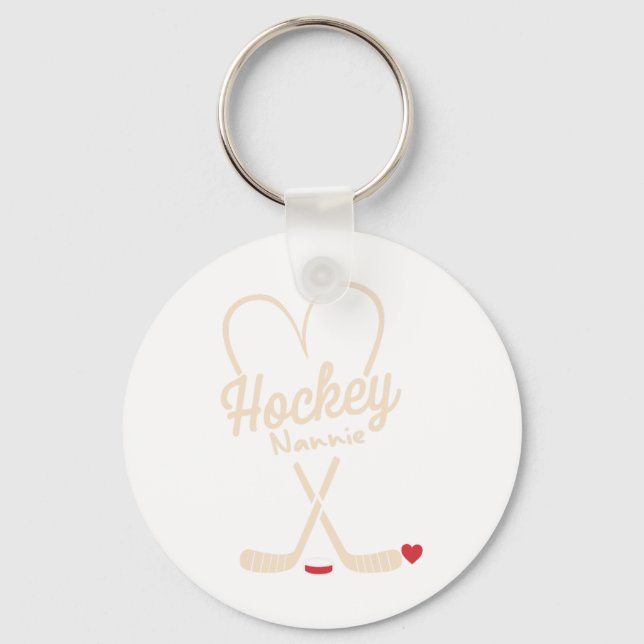 Porte-clés Hockey Nannie Heart Hockey Player  (Recto)