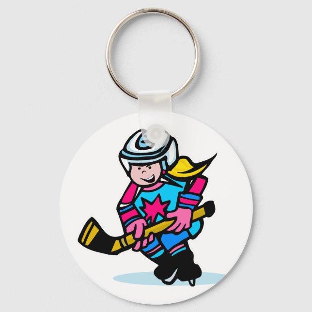 Porte-clés Hockey pour filles (Recto)