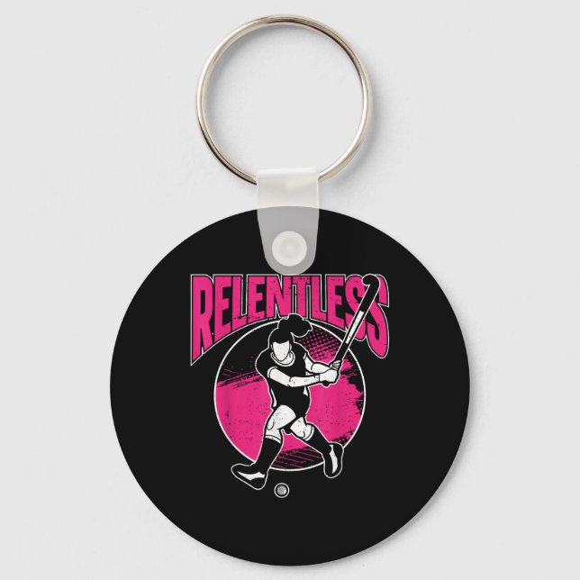 Porte-clés Hockey sur gazon aquarelle implacable  (Recto)