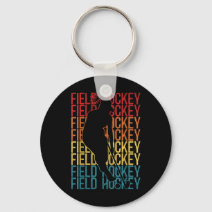 Porte-clés Hockey sur gazon Rétro Vintage Hockey sur gazon
