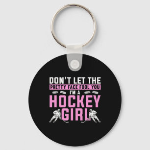 Porte-clés Hockey sur glace cool pour femmes Joueuse de hocke