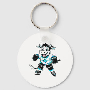 Porte-clés Hockey sur glace de vaches