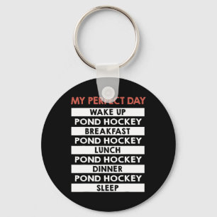 Porte-clés Hockey sur glace Ma journée parfaite Routine quoti