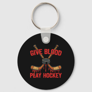 Porte-clés Hockey sur glace Vintage Donner du sang Jouer au h