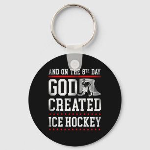 Porte-clés Hockey sur glace Vintage Foi Dieu Performance