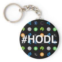 #HODL CryptoCurrency Porte - clé à thème