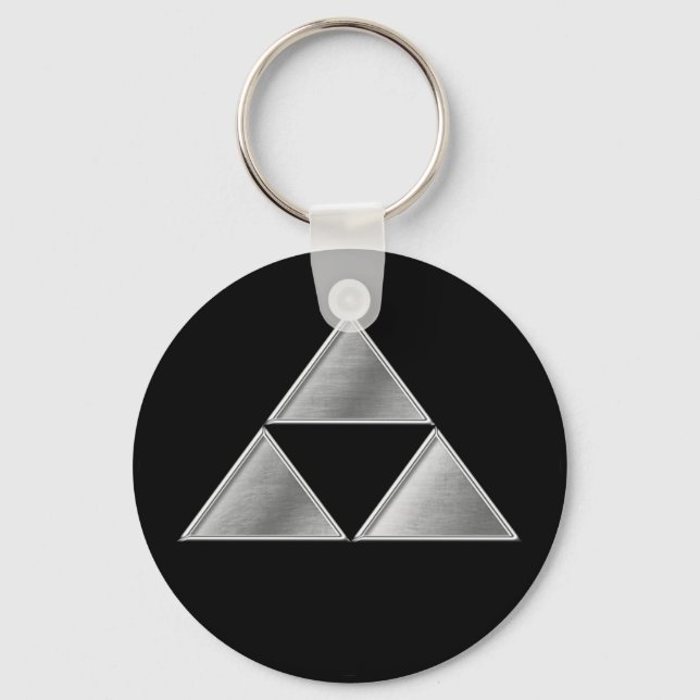 Porte-clés Hojo Clan Kamon Silver Chrome (Recto)