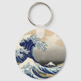 Porte-clés Hokusai Grande vague au large du tsunami de Kanaga