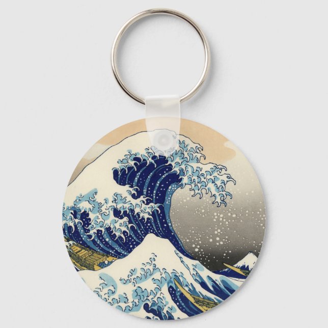 Porte-clés Hokusai Le grand Porte - clé de la vague (Recto)