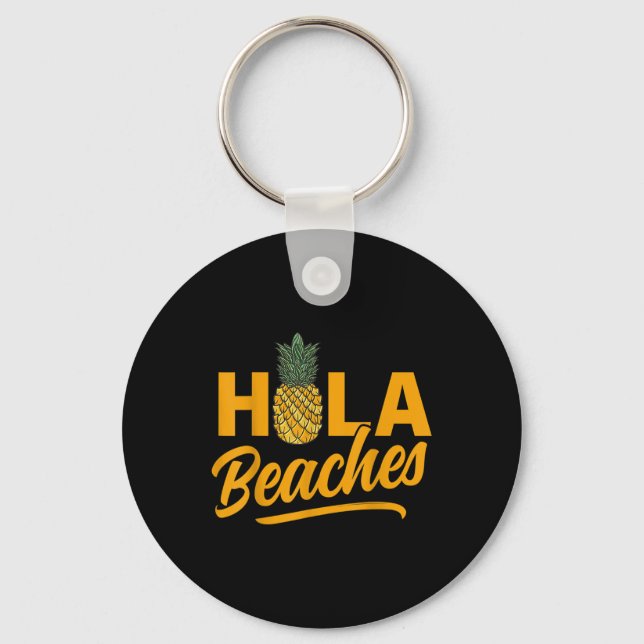 Porte-clés Hola Plages Funny Ananas Été (Recto)