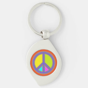 Porte-clés holiES - panneau coloré PEACE + vos idées
