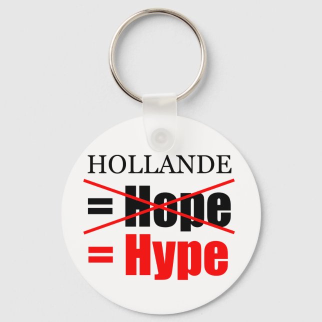 Porte-clés Hollande Not Hope = Hype ! ! ! ! ! ! ! ! ! ! ! ! ! (Recto)