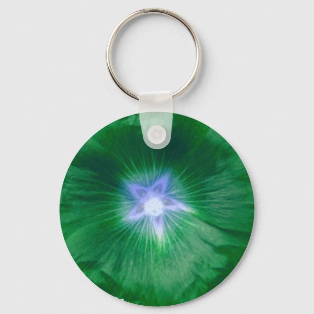 Porte-clés Hollyhock Flower Superbe Porte - clé vert (Recto)