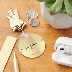 Porte-clés Holographique Golden Luxe Ombre Parties scintillan