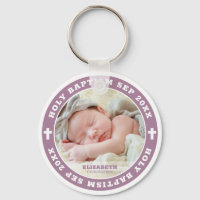 Holy Baptism Modern White Cross Custom Photo