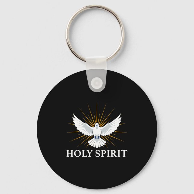 Porte-clés Holy Srit Dove Sritual Symbol Christian Bible Fait (Recto)